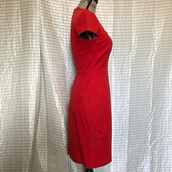 🌈Banana Republic Sz 4 Sloan Red Vermillion Sheath - Picture 5 of 8